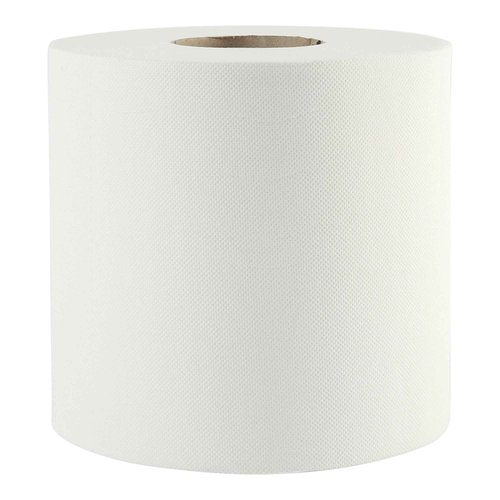 Boardwalk BWK410321 7.6 in. x 8.9 in. 2 Ply Center-Pull Roll Towels - White (6/Carton) & Post-it Super Sticky Notes, 3x3 in, 24 Pads, 2X The Sticking Power, Supernova Neons, Bright Colors, Recyclable