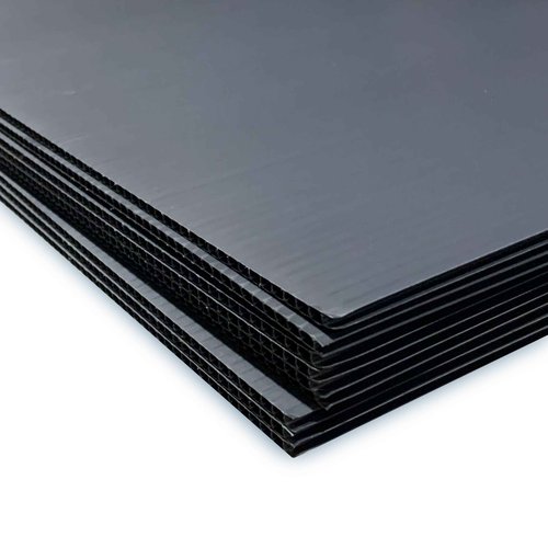 Flipside Products 20" x 28" Black Plastic Premium Corrugated Project Sheet, Plastic Sign, Artwork, Reusable, Crafts and Projects, Pack of 10