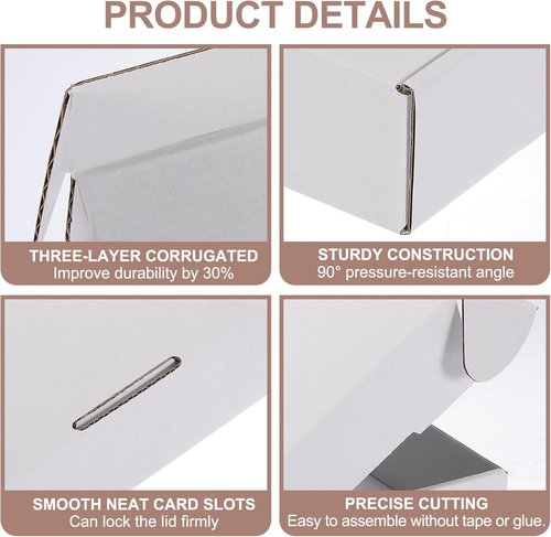 PATIKIL Small Shipping Boxes - 20 Pcs 10x7x2 Inch Corrugated Cardboard Gift Boxes for Packing & Mailing