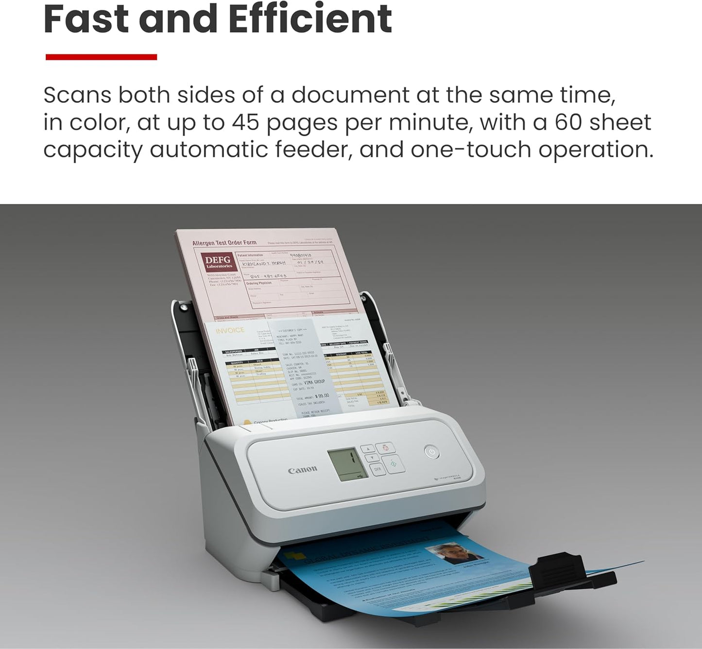 Canon imageFORMULA R40II - High-Speed Office Document Scanner | Compact & Efficient Design