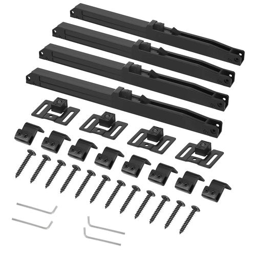 2Pair Hole-Free Barn Door Soft Close Mechanism, 4PCS Upgraded Design Sliding Door Hardware Spring Buffer Damper, One Way Operation Invisible Door Stopper Adjustable Actuators with Actuator Spacers