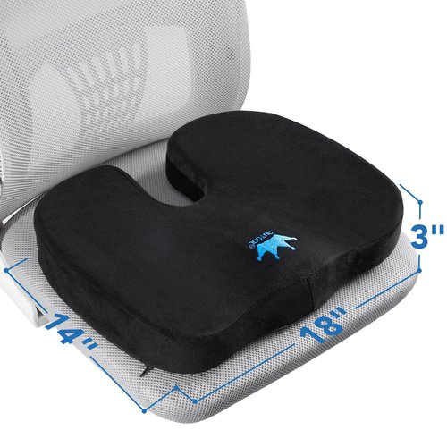QUTOOL Lumbar Support Pillow and Seat Cushion for Office Chair