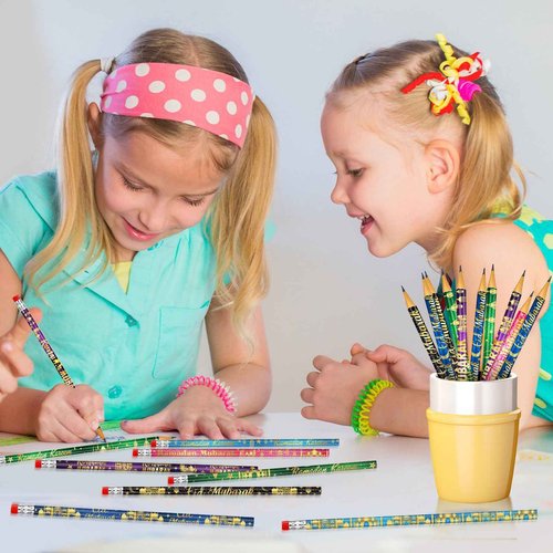 200 PCS Ramadan Pencils Eid Mubarak Wood Pencils with Eraser Ramadan Mubarak Party Favors Gifts Stationery Pencil Bulk for School Classroom Office Giveaways Prizes Islamic Party Favors Supplies