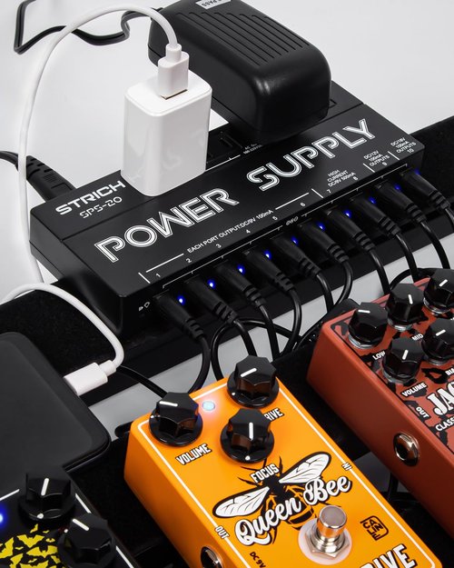 STRICH SPS-20 Guitar Power Supply 10 Isolated DC Output for 9V/12V/18V Effect Pedal