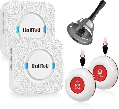 CallToU Wireless Caregiver Pager - Smart Alert System for Seniors & Patients | Easy-to-Use Hand Call Bell