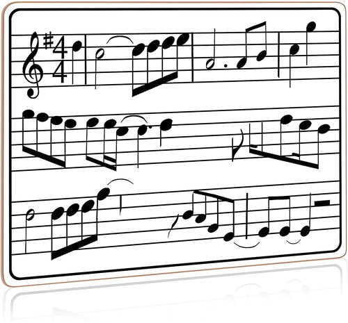 SCRIBBLEDO 24 Pack Dry Erase Music Staff White Boards 9" X 12 Inch Lapboard Double Sided Musical Notes whiteboard for Kids Students, Musicians and Home Erasers Included