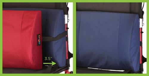 NOVA Medical Products Extra-Wide Lumbar Back Cushion, 17.5" Wide Back Cushion for Office Chair, Car Seat or Chair, Color Blue