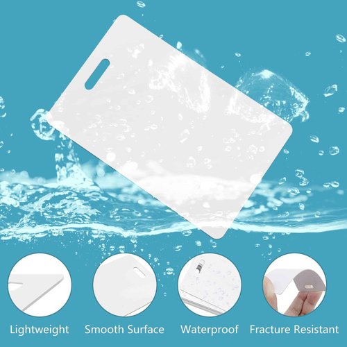Uzant Pack of 500 White PVC Cards with Vertical Slot Punch on Short Side, CR80 30 mil Standard Credit Card Size, Plastic Blank Cards for Business Office Custom ID Badges, ID Cards, Hall Passes, Crafts