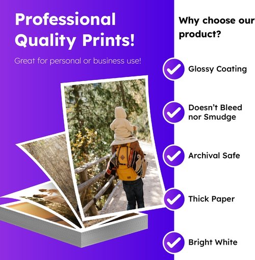 Digital Low Gloss Paper by Dull - Double-Sided C2S Coated for Color Laser Printing | Matte Finish | 8.5" x 11" | 100 Sheets