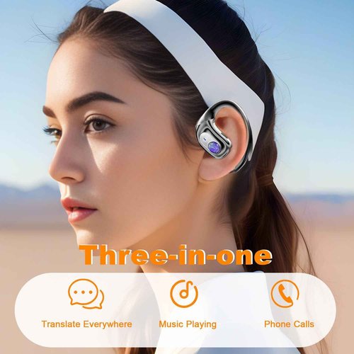 Ai Translation Earbuds Real Time,144 Language Translator Earbuds with APP,Audifonos Traductores Inglés Español,OWS Translating Earbuds Headphones Device for Travel Business Learning