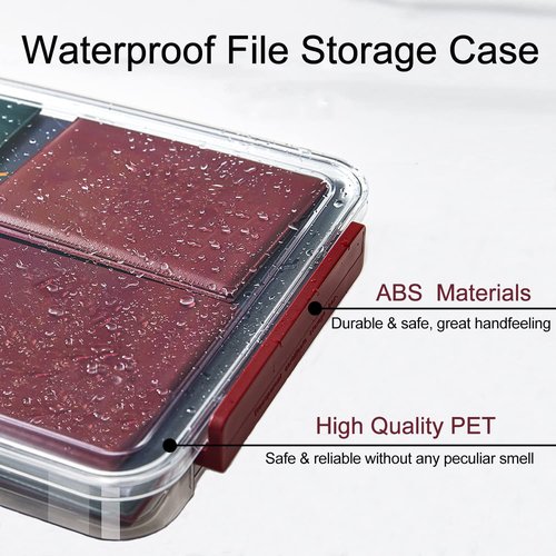 PeoTRIOL Clear File Storage Box with Lids, A4 Storage Box for 8"x11" Paper, Plastic A4 Container, Stackable Magazine File A4 Paper Project Case Bins, Desk Organizer Office Invoice Document