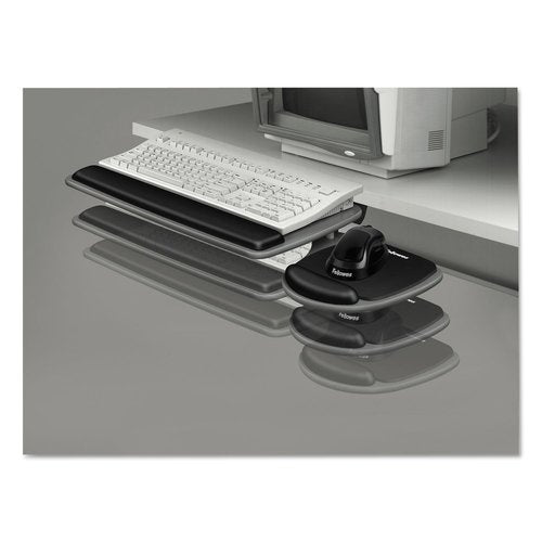 Fellowes 93841 Adjustable Standard Keyboard Platform, 20-1/4w x 11-1/8d, Graphite/Black, 4.5" x 30.5" x 20"