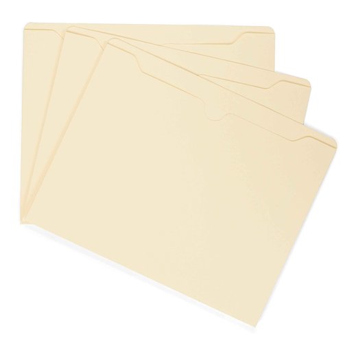 Blue Summit Supplies 2 Inch Manila File Jacket, 50 Folders, Reinforced Straight Cut Tab, Heavy Duty 2 Inch Expansion Pocket, Letter Size, 50 Pack