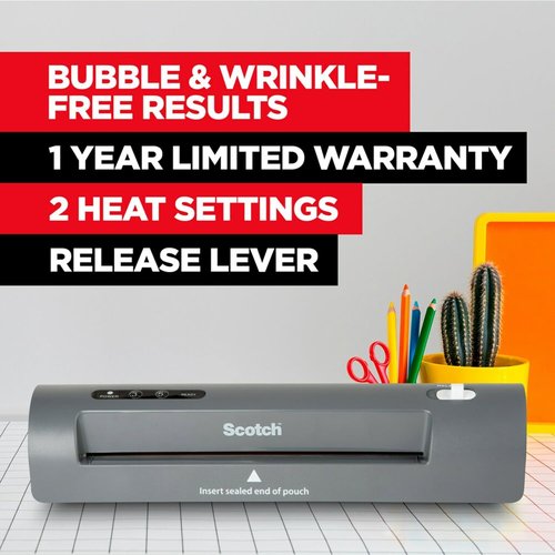 Scotch Thermal Laminator TL901X Bundle - 100 Count Laminating Pouches, 5 Mil, Fits Letter Size (8.9" x 11.4")