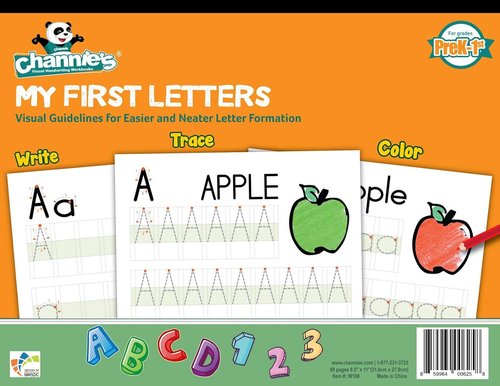 Channie’s My First Letters Workbook - Fun Letter Tracing for Kids Ages 3-5 | 40 Color-Coded Worksheets