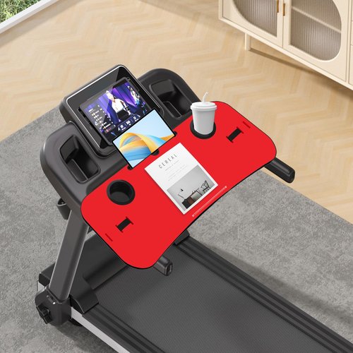 Qsxou Treadmill Desk Attachment 36 Inches Tread Tray Workstation, Laptop Stand Holder for Notebooks, Tablets, Phone,Cup,Ergonomic Platform with Cooling Holes & Edge Protector