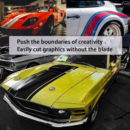 MOCK ST 2-Pack No-Knife Tape Design Line Finish Line Vinyl Wrap Cutting Tape 50m / 164 ft Roll