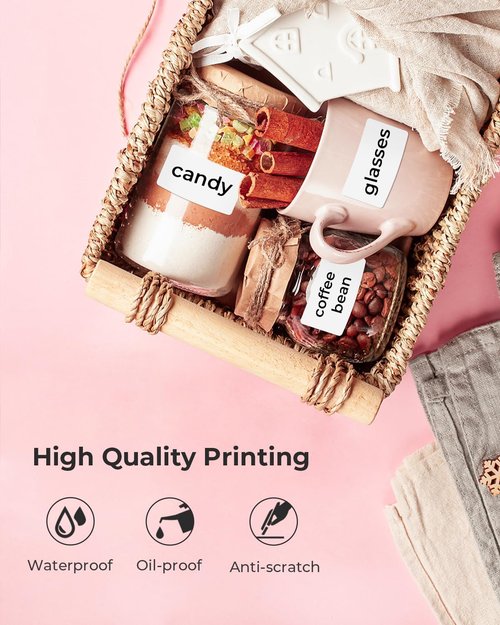 Nelko Direct Thermal Barcode Labels - Self-Adhesive 2.25" x 1.25" | 1000 White Labels for PL70E Printers