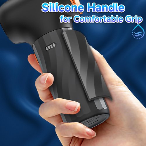 Compressed Air Duster, High-Speed 130,000 RPM Electric Air Duster, 3 Gear Portable Mini Turbo Fan Rechargeable Cordless Air Blower with Non-Slip Handle Jet Dry Blower for Keyboard PC Car Cleaning
