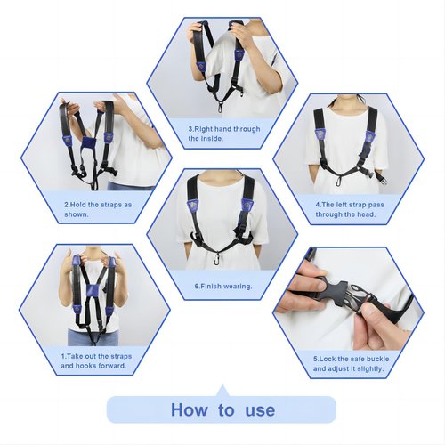 Saxophone Sax Black Double Shoulder Strap for Baritone Alto Tenor Soprano Sax,Super Fiber,Metal Hook,Musical Instruments Accessories Parts
