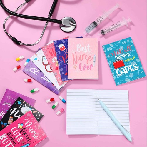 Sabary 100 Pcs Nurse Notebooks Bulk 2025 CNA Week Appreciation Gifts Mini Pocket Notepads Bulk for Medical Students Retirement Graduation Accessories Classroom Office Supplies
