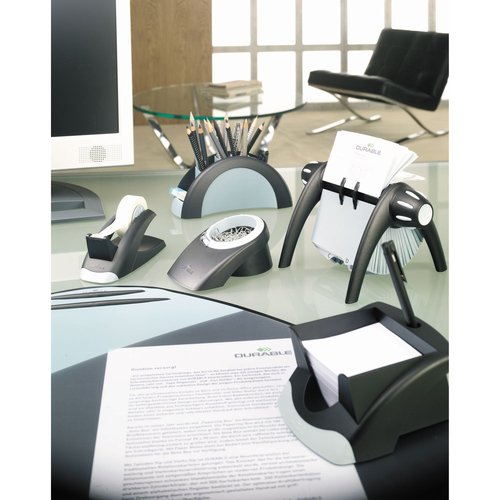 Durable Telindex Desk Address Card Holder - Includes 500 Pockets for Business Cards - Includes A-Z Index - Made from Black Plastic