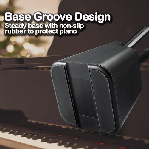 AETEE Professional LED Piano Lamps for Upright Piano - Piano Lights with Ambient Light, Memory Function, Eye-Care, 5 Levels Color Temperatures, 5 Levels Dimming, Steady Base, Black