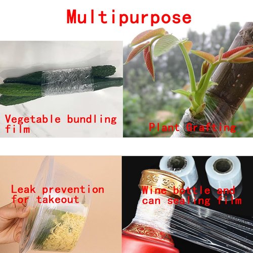 1.57 * 1312ft Heavy Duty Stretch Wrap, Stretch Film for Bottles Jars Seals Cans, Bottle Sealer Mini Shrink Wrap Roll, for Garden Grafting Plant Tape Packing Supplies