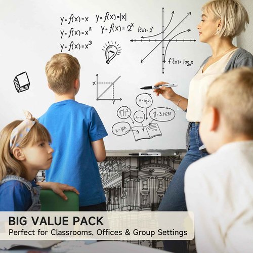 216 Pack Dry Erase Markers Fine Tip, Black Thin WhiteBoard Markers Bulk Set For Office School Supplies