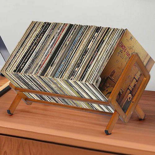 Bamboo Desktop Bookshelf, Retro Desk Bookshelf Organizer, Tabletop Bookshelves, Large Magazine Holder Racks for Home Office, Tilting Bookcase for Magazines Books Files Letters Files CDs Display, Brown