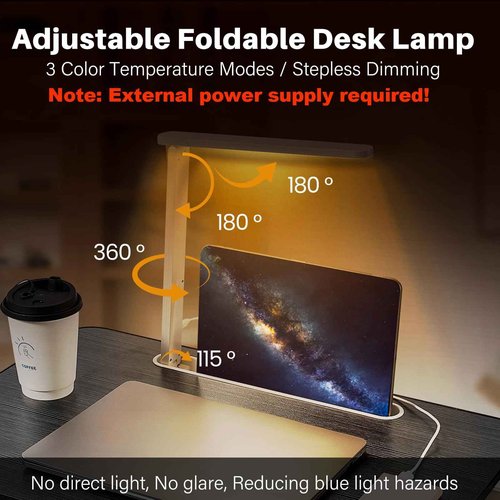 Laptop Desk for Bed Lap Desk with LED Desk Light, Adjustable Tablet Bed Table with Foldable Legs Storage Drawer, Breakfast Serving Tray Folding Laptop Stand Reading Holder for Sofa Couch Floor (BLACK)