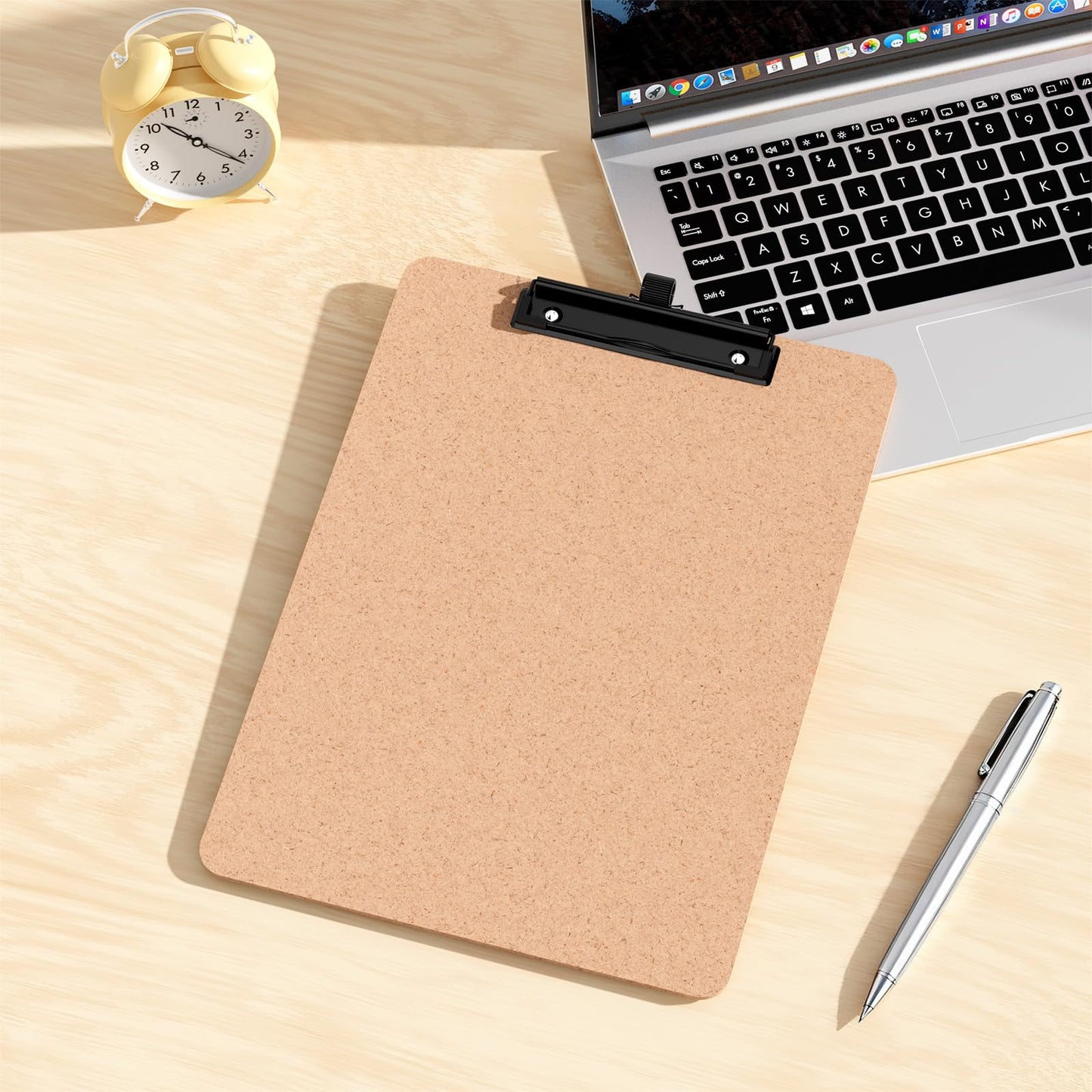 Zoenley Wood Clipboards with Pen Holder Set of 2, 8.5 x 11'' Clip Board
