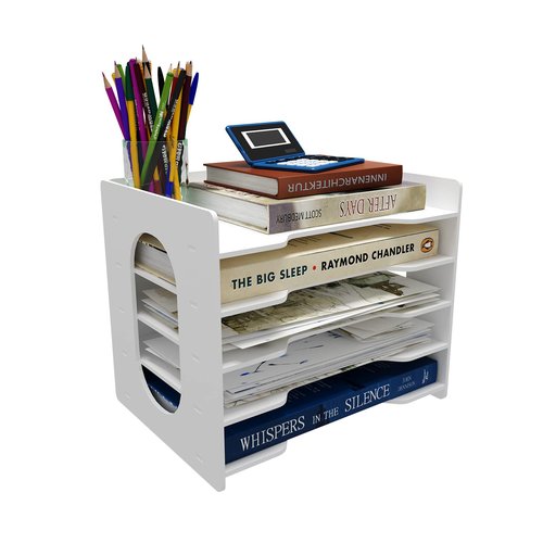 Natwind Office Desk Organizer - 5-Tier Document Storage Rack for Home Office & School