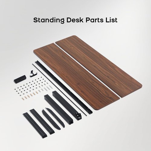 Deroavixe Electric Standing Desk, Height Adjustable Desk with 4 Memory Settings, 55 x 28 Inches, Home Office Workstation (Black Desktop + Black Frame)
