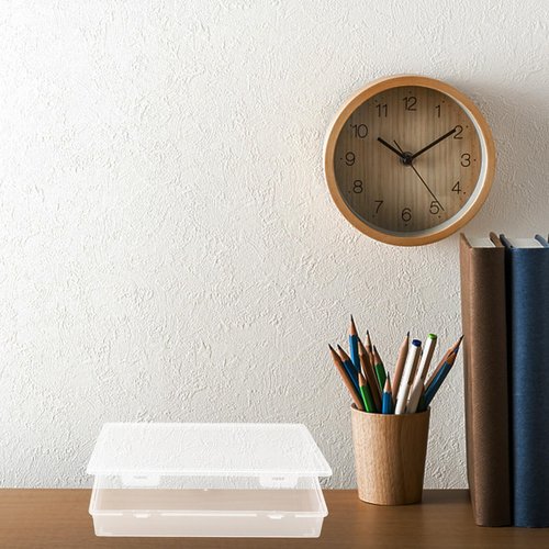 Tofficu Transparent a4 Document Storage Box: Office Desktop File Organizer with, Plastic Paper Holder for Magazines, Photos, Stationery, and More