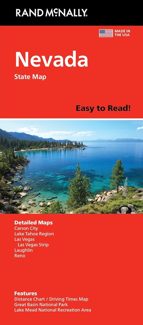 Rand McNally Nevada State Map - Easy to Read Design for Clear Navigation and Travel Planning