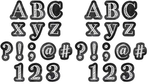 CTP Chalkboard Punch-Out Letters for Classroom – Essential Homeschool Supplies – Top Back to School Supplies Creative Teaching Press (Pack of 2)
