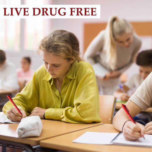 Cholemy 150 Pcs Red Ribbon Week Ballpoint Pens Live Drug Free Red Ribbon Awareness Pens Bulk Black Ink Retractable for Volunteer Fundraising Charity Event Party Favors Activity Supplies