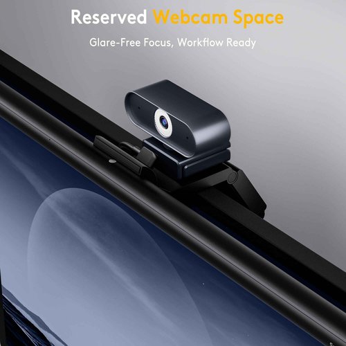 Quntis 20.5'' Computer Monitor Light - Radar Motion Sensor, Eye-Care Professional Desk Lamp Bar, Stepless Dimming Remote Control, Auto-Dimming & Timer, Space Saving Fit for Curved & All Screens