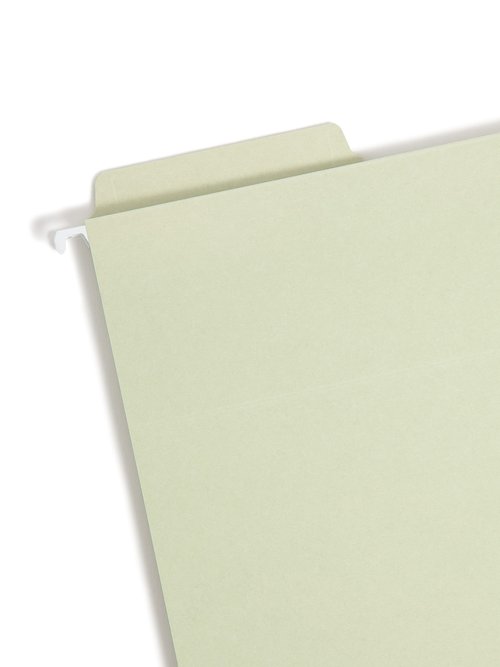 Smead FasTab Hanging Box Bottom File Folder, 2” Expansion, 1/3-Cut Built-in Tab, Letter Size, Moss, 20 per Box (64201)