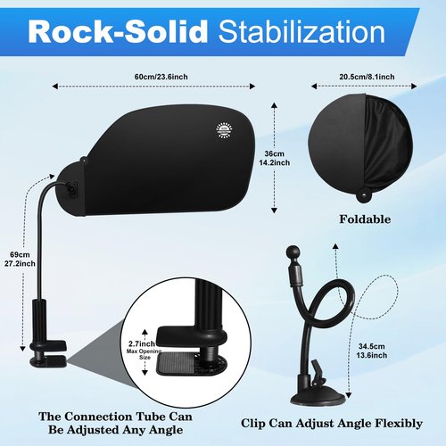 Office Cubicle Desk Shade, Blocks Light Glare and Disturbances. Privacy Space. Professional Portable Multifunctional