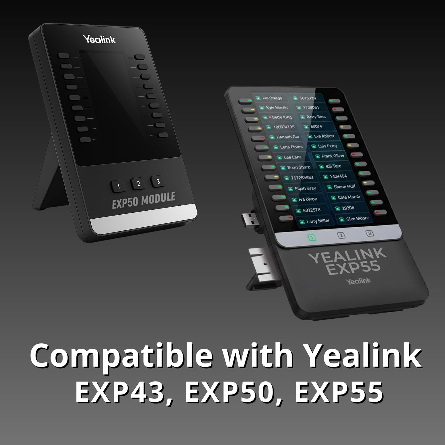 Yealink Phone Power Adapter PS5V2000US - for Yealink Telephones T46, T48S, T58A, T58-CAM, T54W, T57W, Teams Phones - MP52, MP54, MP56, T85W, T87W, Global Teck Microfiber Cloth