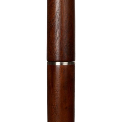 Brightech Lucas LED Floor Lamp, Modern Light for Living Rooms & Offices, Great Living Room Décor with Drum Shade & Handsome Wood Finish, Bohemian Standing Lamp for Bedroom Reading