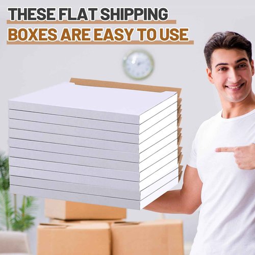 Fuyoooo 40 Pack 20x16x1 Inches Shipping Boxes Medium Corrugated Cardboard Box for Packing Moving Mailing Business Book Christmas Party Gifts Craft