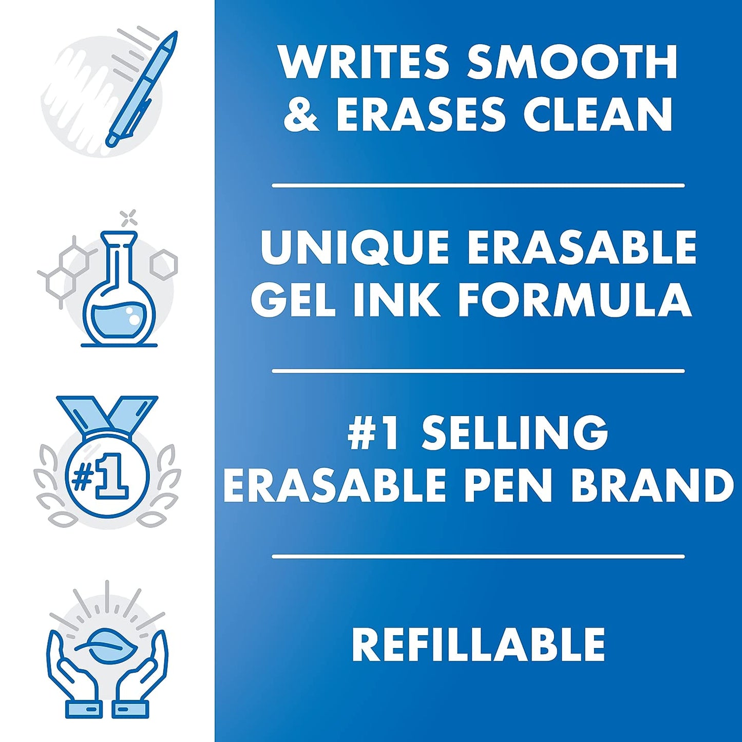 PILOT FriXion Clicker Erasable, Refillable & Retractable Gel Ink Pens, Fine Point, Black Ink, 2-Pack (31460)