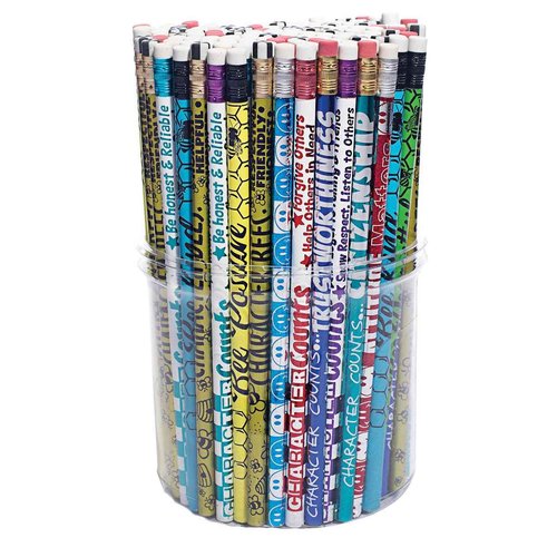 Anderson's Character Pencil Tub, Fun & Colorful Pencils, Perfect for School Supplies, Classroom Rewards, Creative Writing, Party Favors, and Motivational Gifts, Set of 144
