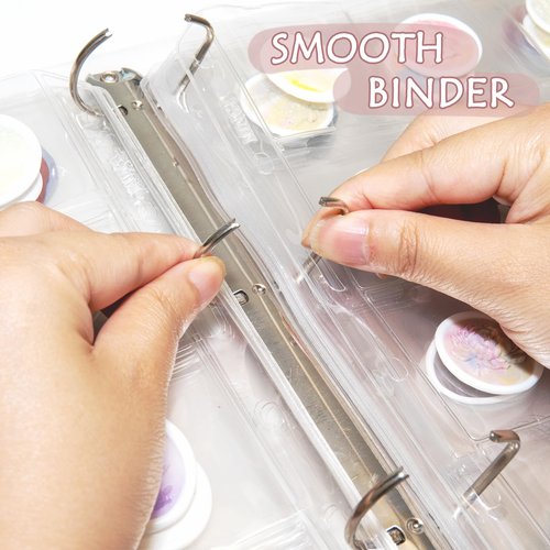 Nuvretk Wax Seal Storage Binder – Holds 200 Wax Seals, Stamps, Coins, or Cards with 10 PVC Pocket Sheets, 4-Ring Album for Crafts and Collectors