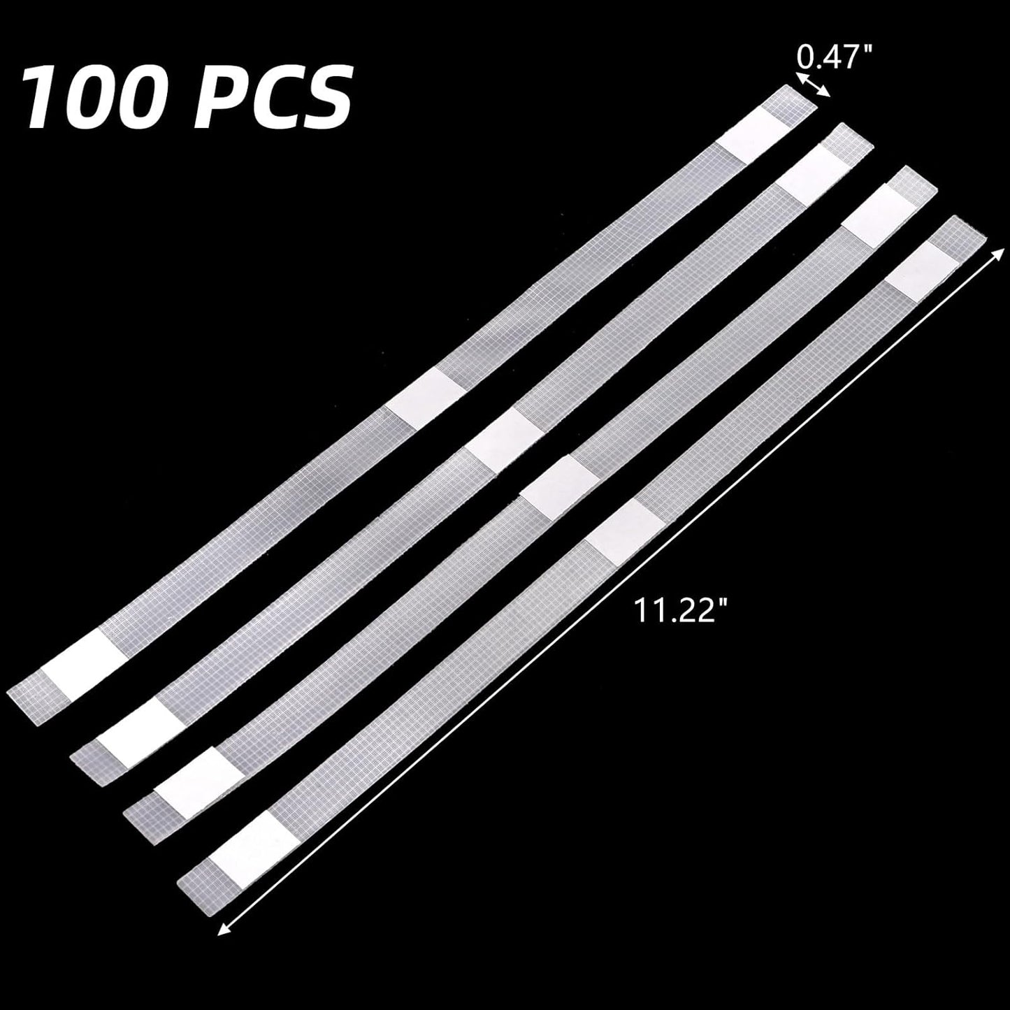 ZEAYEA Glue Strips - 100 Pcs Hot Melt Adhesive with Mesh Backing for Thermal Binding | 12 mm Size, 80-110 Sheet Capacity