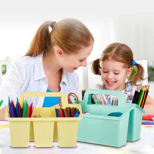 Find Scrapblooms Plastic Caddy For Classroom,Office,Home,6-pack Storage Caddy For Pencil,Pen,Craft Tools (Pastel Color)