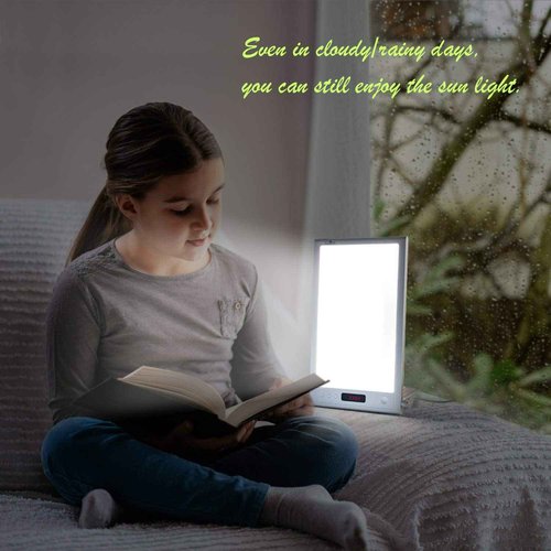 JUXLamp Bright Light Therapy Lamp 12000 Lux - Sunrise Alarm Clock with Dawn Simulator, APP Control - Wake Up Happy & Start Your Day Positively